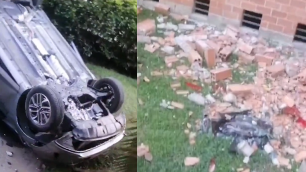 Video Carro Cay Desde El Tercer Piso De Un Parqueadero