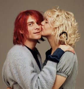 Kurt Cobain y su mujer, Courtney Love.