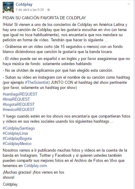 publicación fb