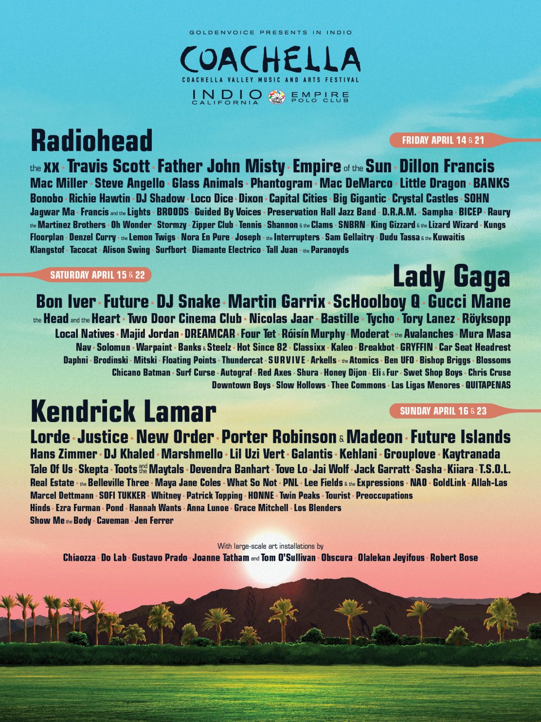 Line Up Completo Del Coachella 2017 - Radioacktiva.com