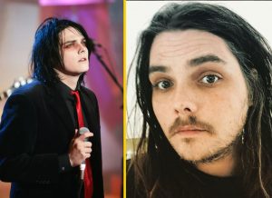 Gerard Way vocalista de My Chemical Romance actualmente utiliza el cabello largo