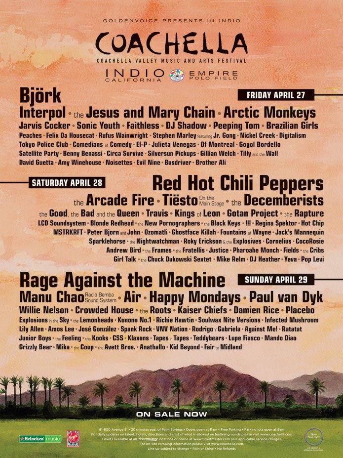 ¿cuál De Estos Carteles Ha Sido El Mejor En La Historia De Coachella 