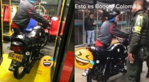 Transmilenio grúa moto