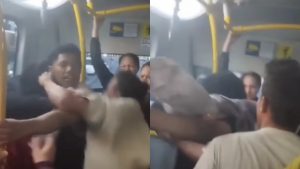 Se agarraron en TransMilenio al que no le cabía un tinto y terminó pareciendo un pogo