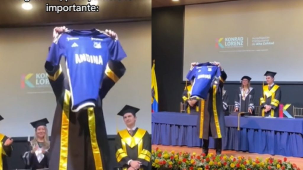 ¿Primero Millonarios? Hincha Se Graduó Y Celebró Con La Camisa Del Equipo