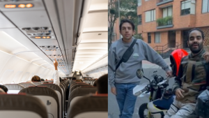 ¿Es más rápido ir en moto o avión? Jóvenes viajaron de Bogotá a Medellín para comprobarlo