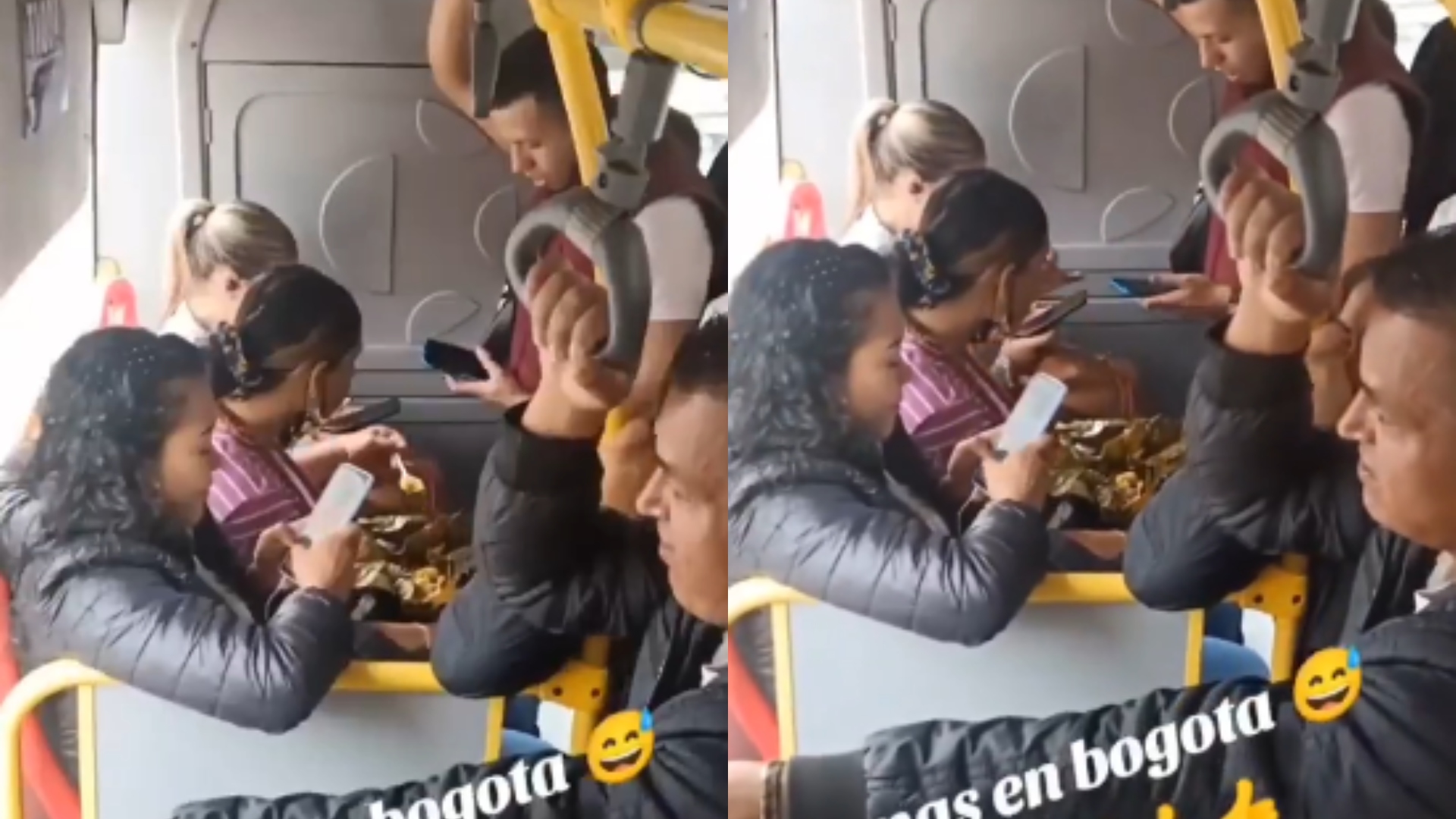 Ni corta ni perezosa, mujer se fue desayunando tamal en TransMilenio; hay video  