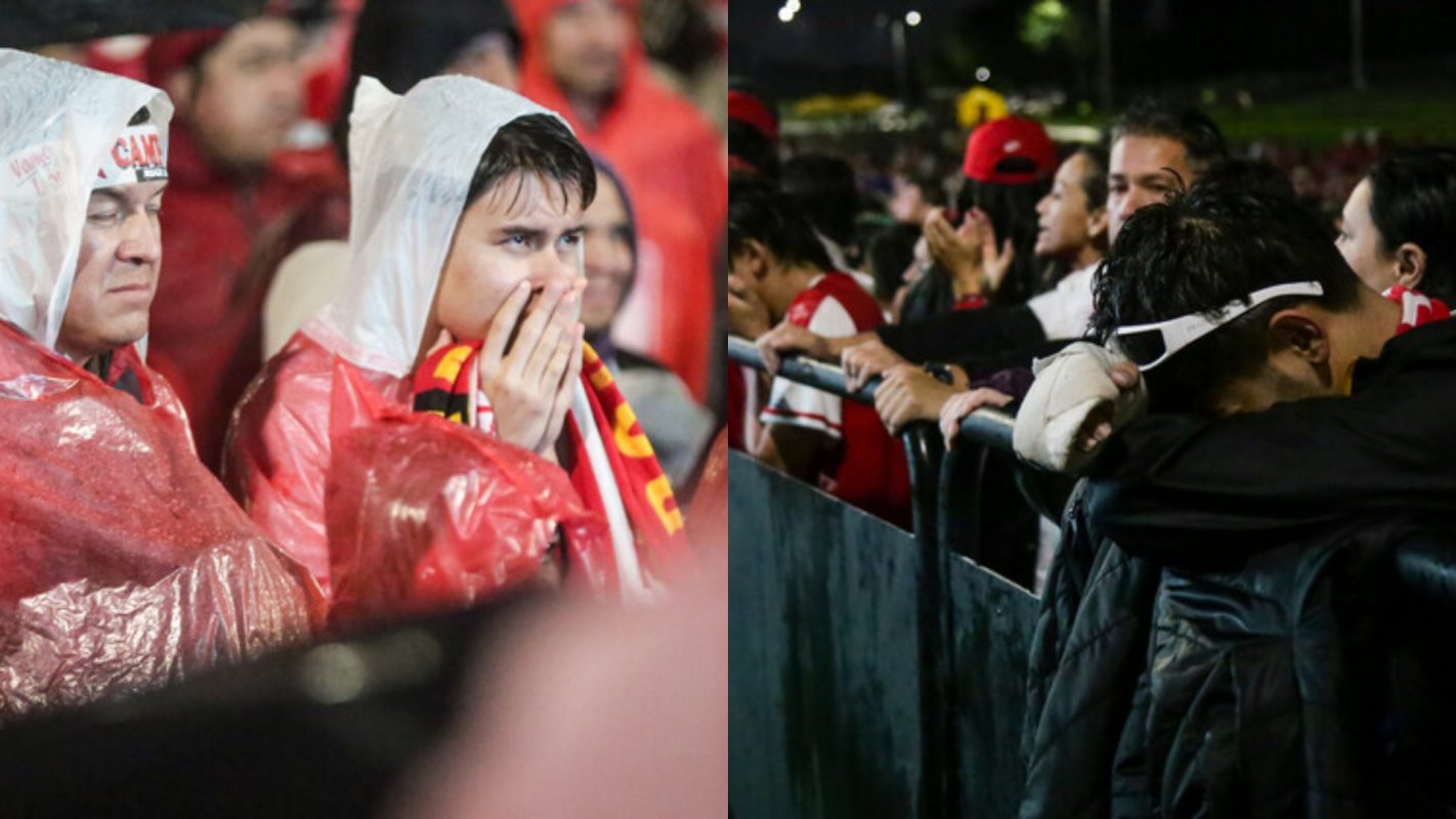 Lágrimas y rabia: así reaccionaron los hinchas de Santa Fe al triunfo del Bucaramanga