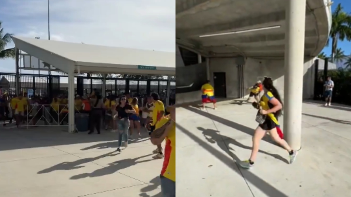 Los impresionantes videos de hinchas intentando colarse en Colombia contra Argentina