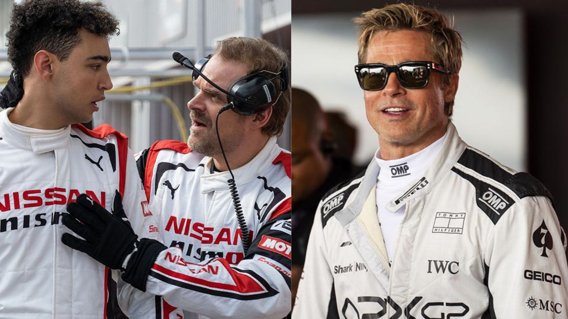 Archie Madekwe y David Harbour en Gran Turismo - Brad Pitt en F1