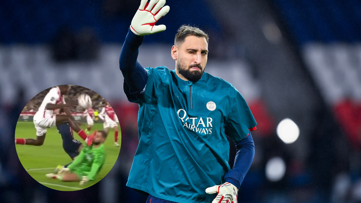 La escalofriante patada en la cara que recibió Gianluigi Donnarumma en partido del PSG