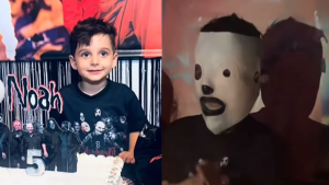 Niño de 5 años celebró su cumpleaños con fiesta temática de Slipknot: hasta mascara se puso