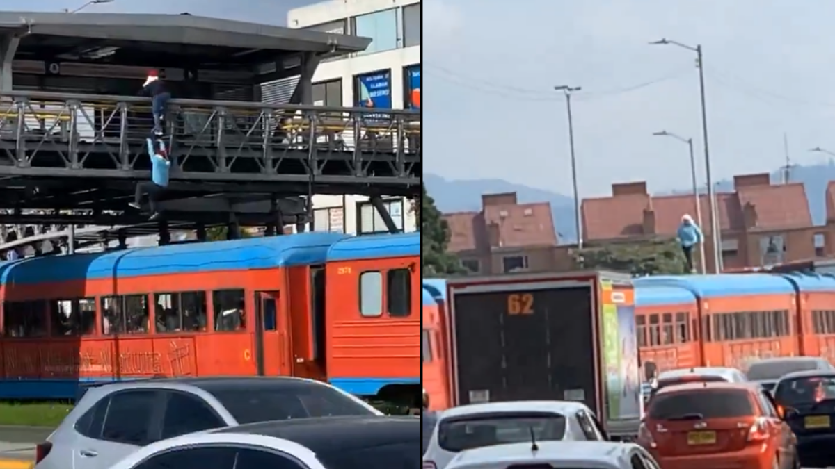 A lo Subway Surfers: jóvenes se hicieron virales por correr sobre Tren de Bogotá en movimiento