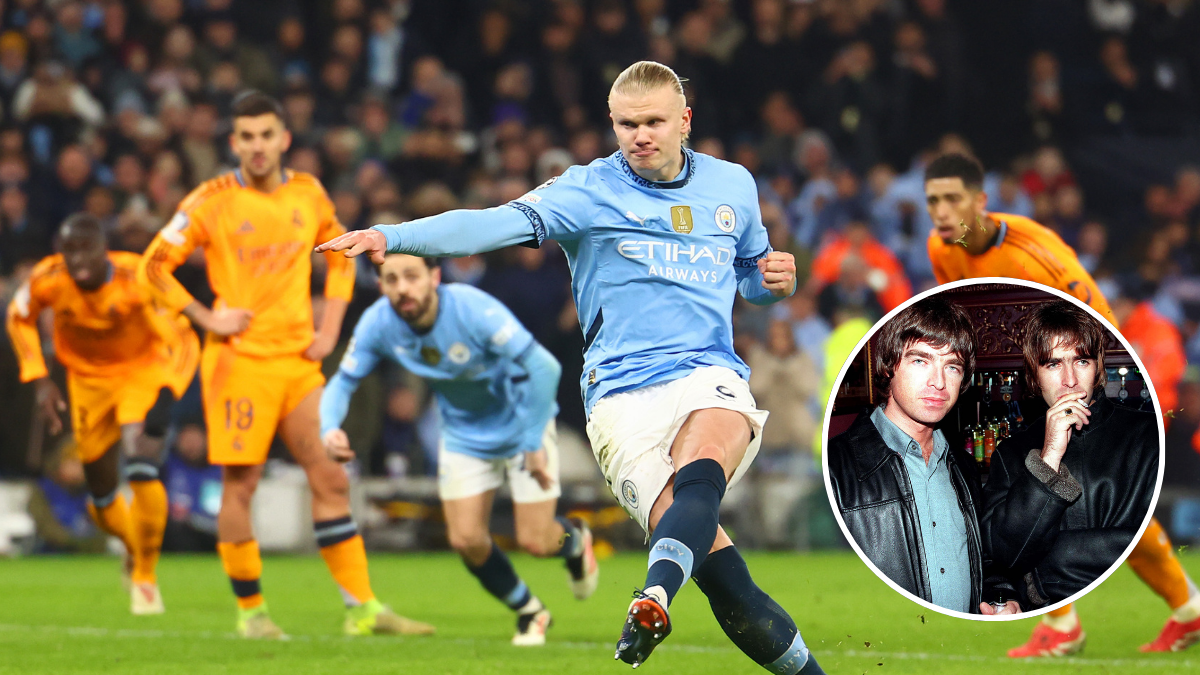 Manchester City hizo homenaje a Oasis con un 'tifo' y aprovechó para 'chicanear' al Real Madrid